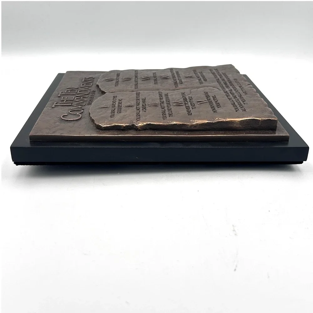 Lighthouse 10 Commandments Bronze Sculpture Plaque Christian Products 11709 NEW